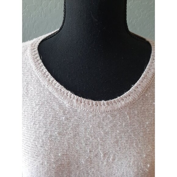 Chico's dusty pale pink sweater with ribbed sleeves and sides crewneck Size 3 (L - Picture 2 of 10